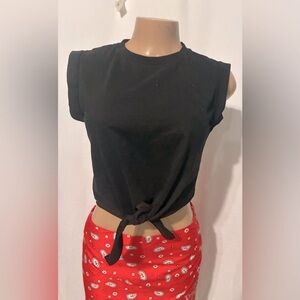 Cider Black Crop Women's Top